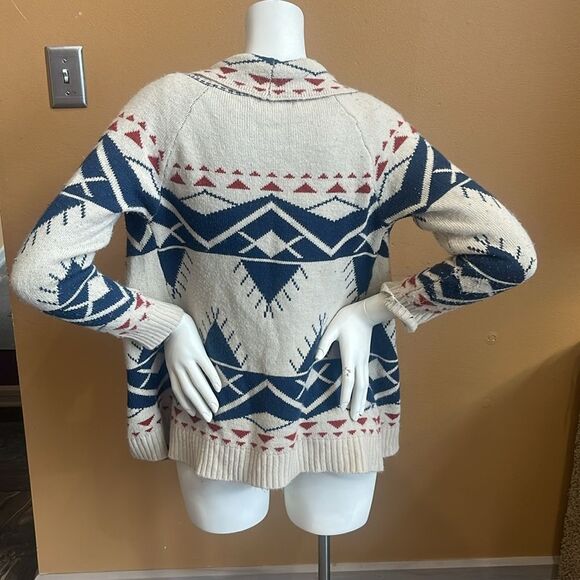 FATE open front cardigan sweater Aztec pattern knit, women’s Size S - Picture 5 of 12